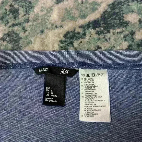 H&M Basic Blue Skirt Bodycon Size L - Picture 5 of 5